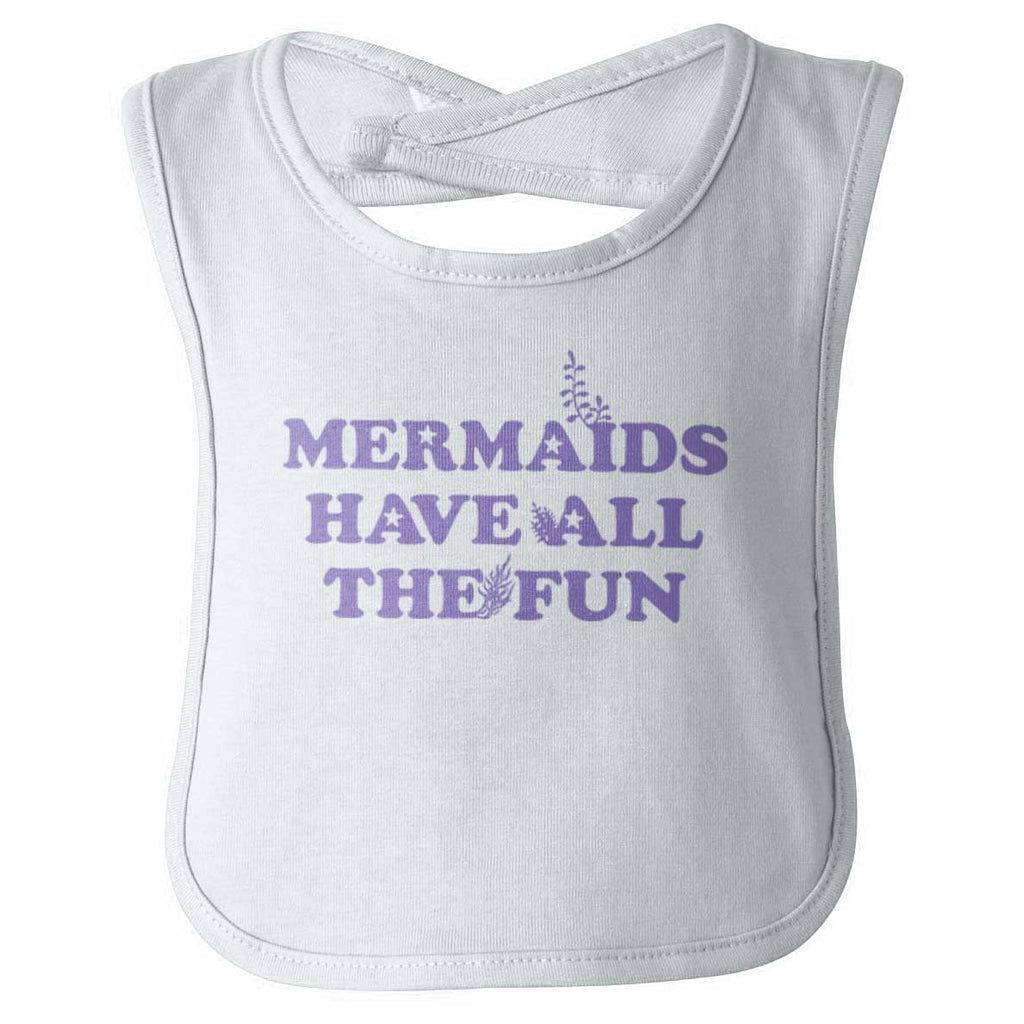 Mermaids Have Fun Infant Baby Bib-Direct To Garment Print-Brisco Baby