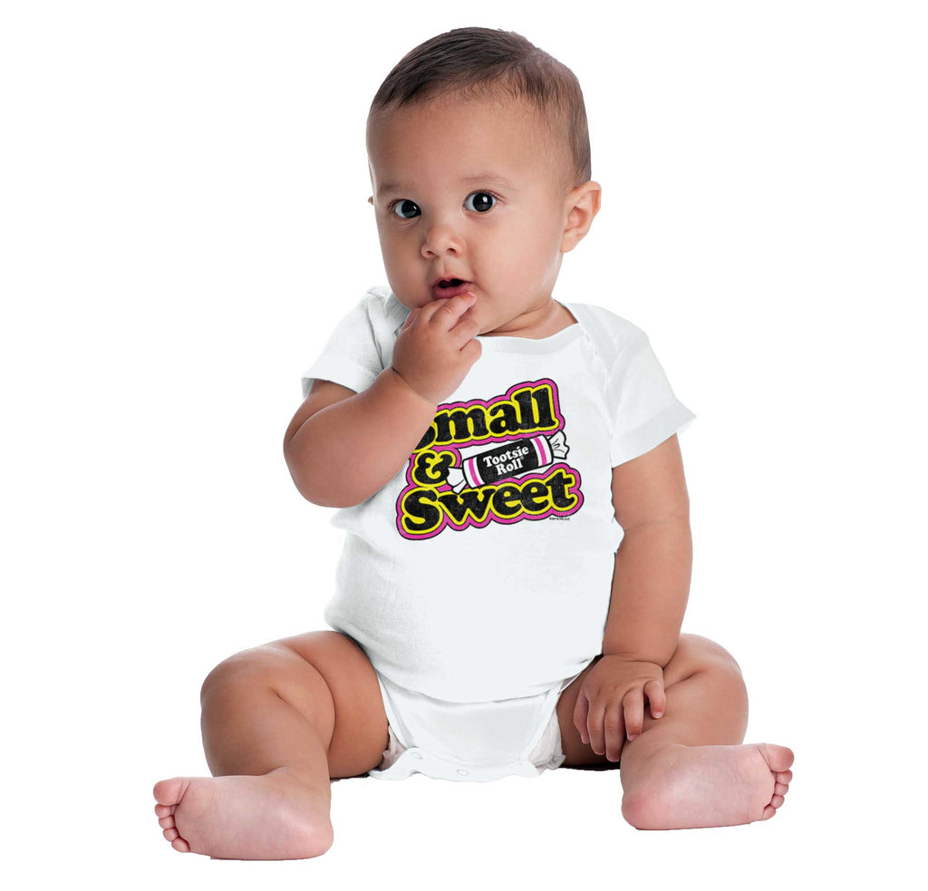 Small And Sweet Romper Bodysuit-Direct To Garment Print-Brisco Baby
