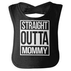 Straight Outta Mommy Infant Baby Bib-Direct To Garment Print-Brisco Baby