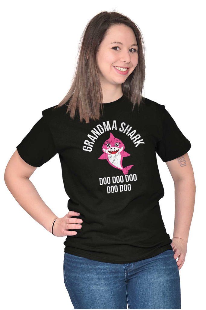 Cartoon Grandma Shark T Shirt-Direct To Garment Print-Brisco Baby