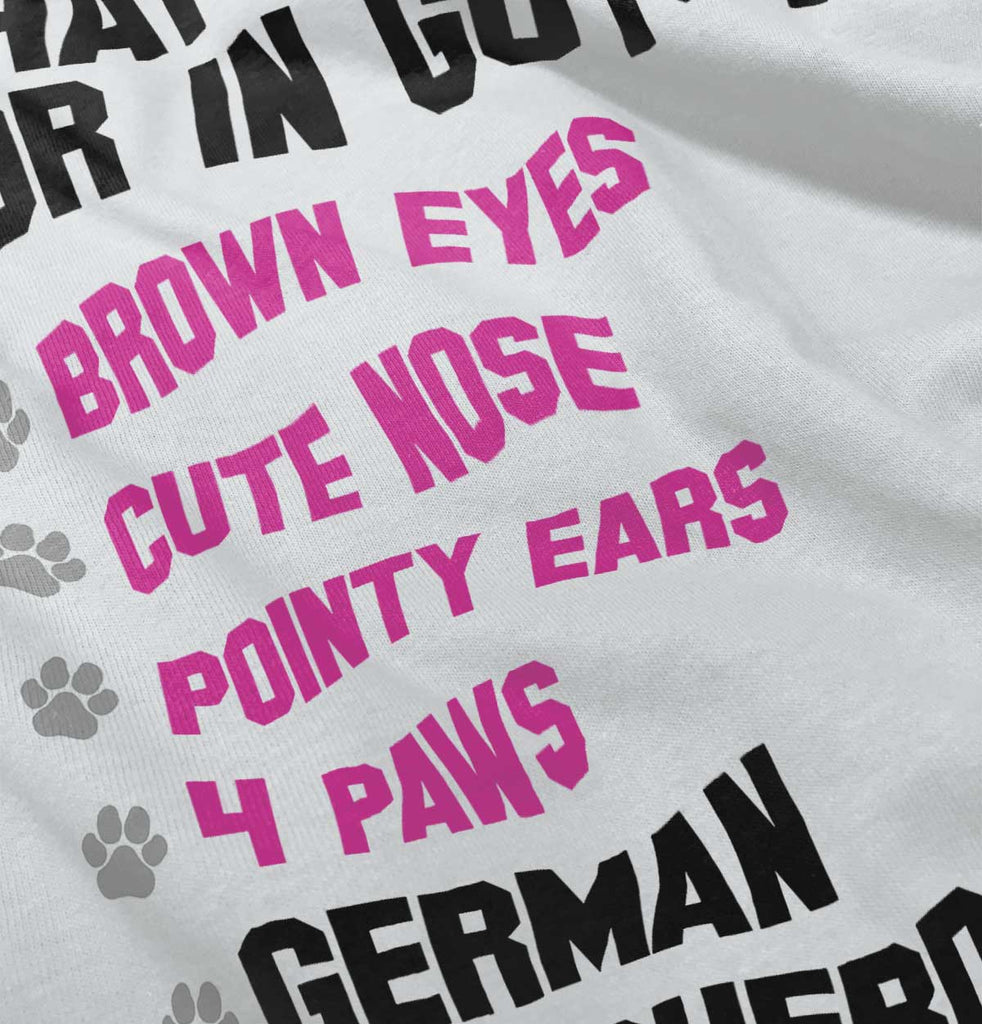 German Shepherd List Romper Bodysuit-Direct To Garment Print-Brisco Baby