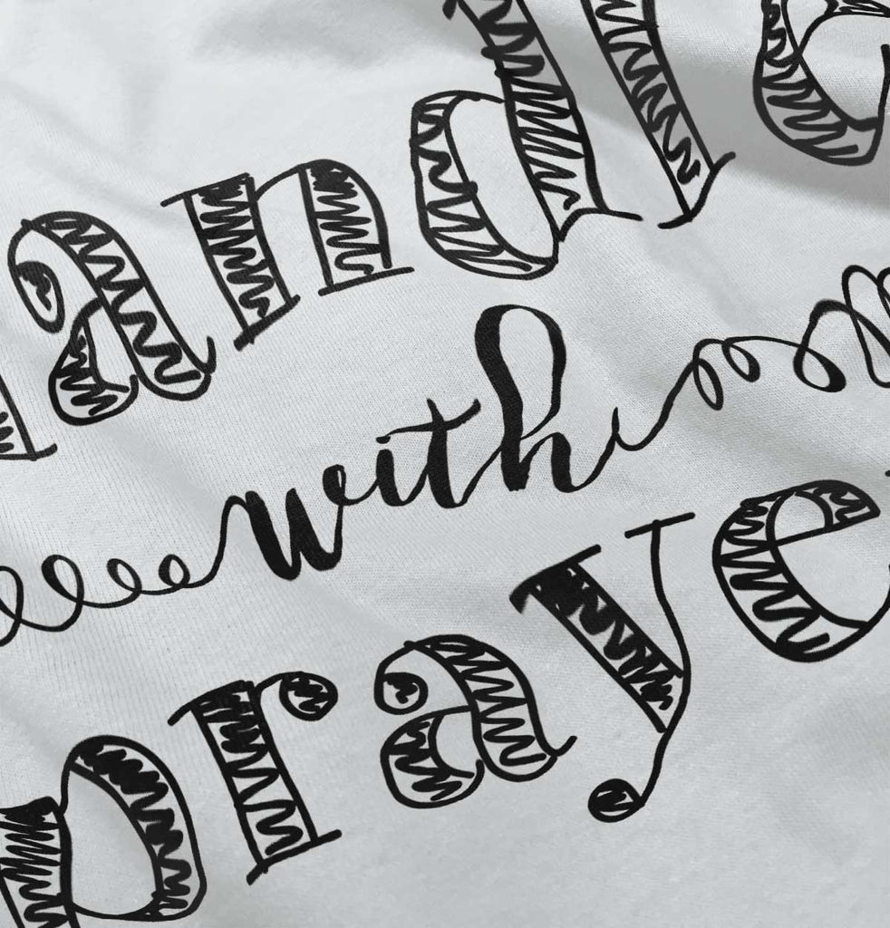 Handle With Prayer Baby Ruffled Trim Romper-Direct To Garment Print-Brisco Baby