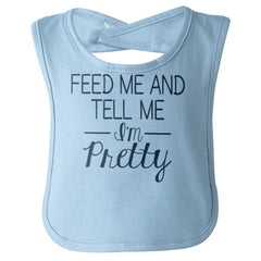 Tell Me I'm Pretty Infant Baby Bib-Direct To Garment Print-Brisco Baby