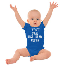 Swag Like Cousin Romper Bodysuit-Direct To Garment Print-Brisco Baby