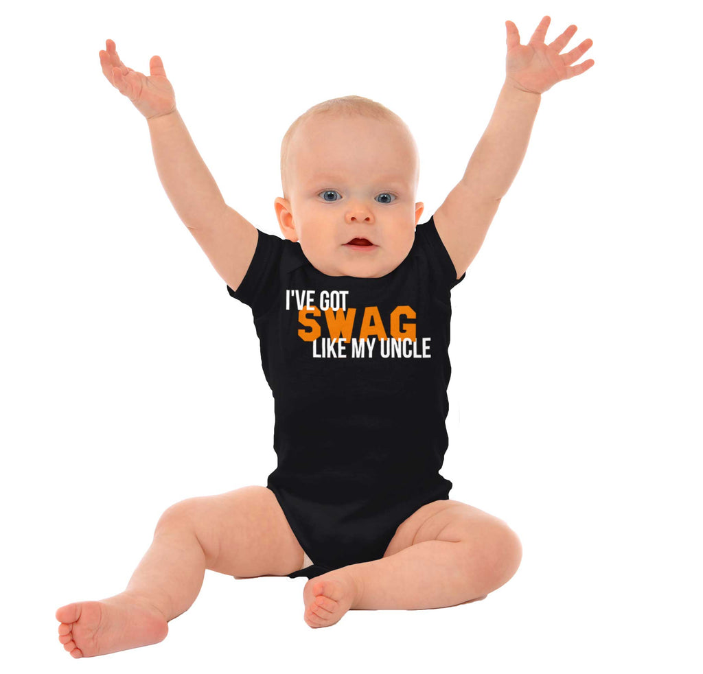 Swag Like My Uncle Romper Bodysuit-Direct To Garment Print-Brisco Baby