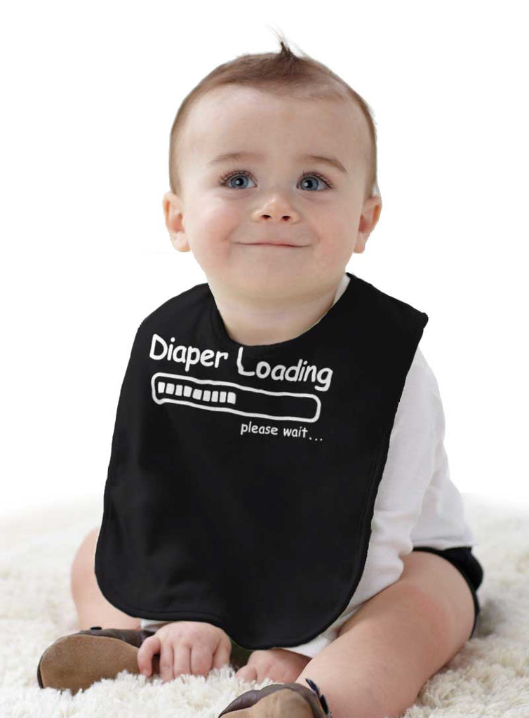 Diaper Loading Infant Baby Bib-Direct To Garment Print-Brisco Baby