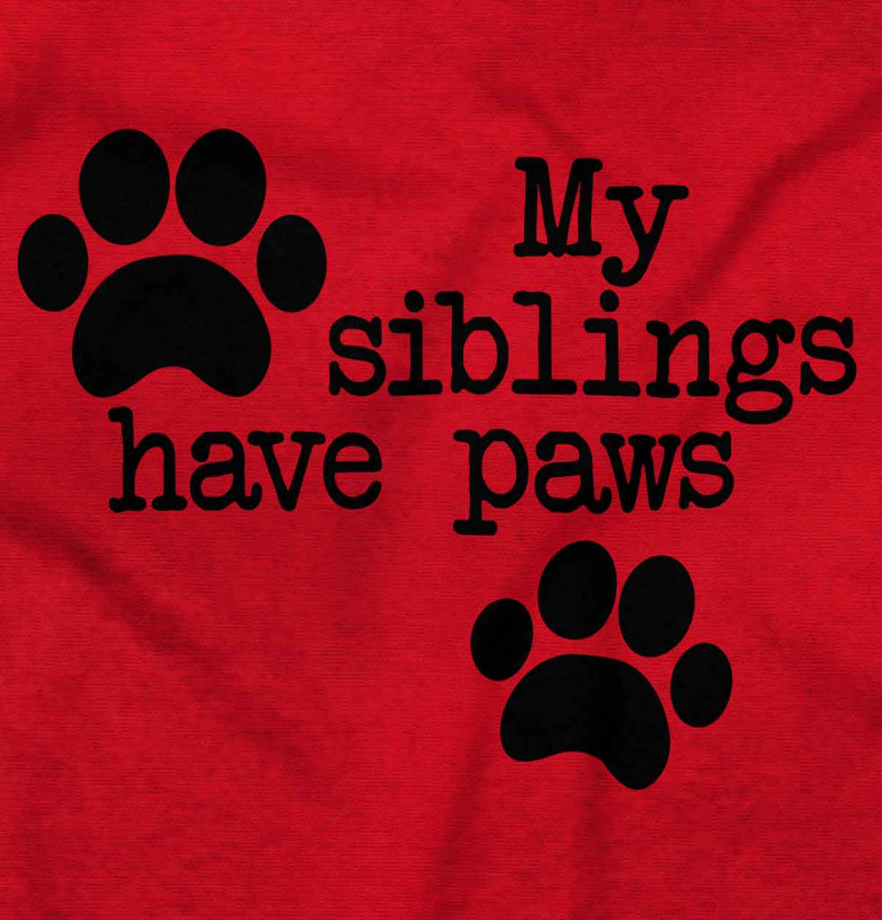 Siblings have paws Ringer Romper Bodysuit-Direct To Garment Print-Brisco Baby
