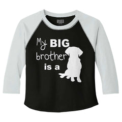 Brother is a Dog Toddler Baseball-Direct To Garment Print-Brisco Baby
