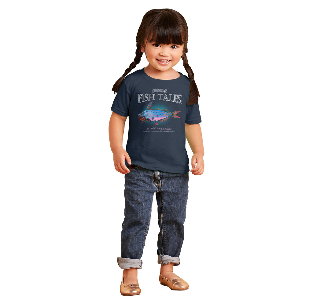 Red-Whiskered Catfish Infant Toddler T Shirt-Direct To Garment Print-Brisco Baby