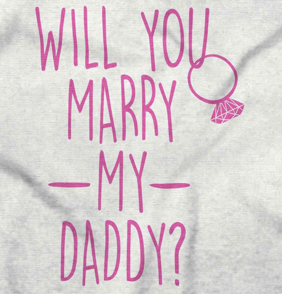 Marry My Daddy Toddler Ruffle Bottom Tee-Direct To Garment Print-Brisco Baby