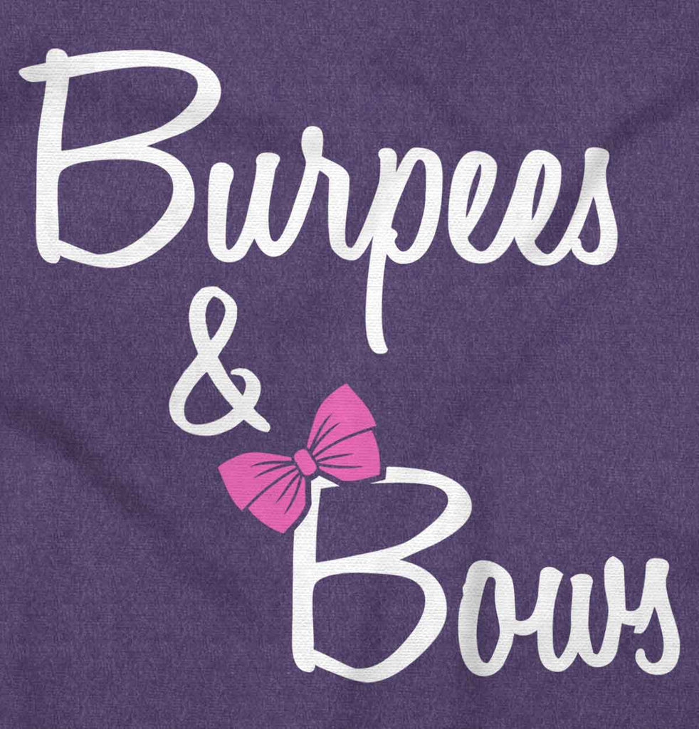 Burpees and Bows Football Romper Bodysuit-Direct To Garment Print-Brisco Baby