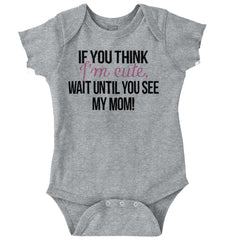 Im Cute Romper Bodysuit-Direct To Garment Print-Brisco Baby