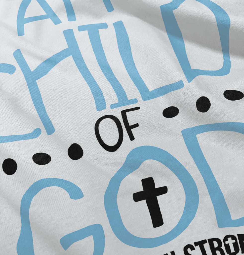 Cross Of God Toddler Ruffled Trim T-Shirt-Direct To Garment Print-Brisco Baby