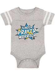 Prayer Warrior Football Romper Bodysuit-Direct To Garment Print-Brisco Baby