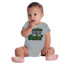 Grandma Keeps Me Cute Romper Bodysuit-Direct To Garment Print-Brisco Baby