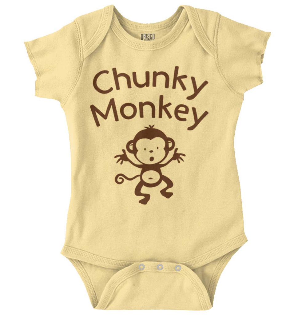 Chunky Monkey Romper Bodysuit-Direct To Garment Print-Brisco Baby