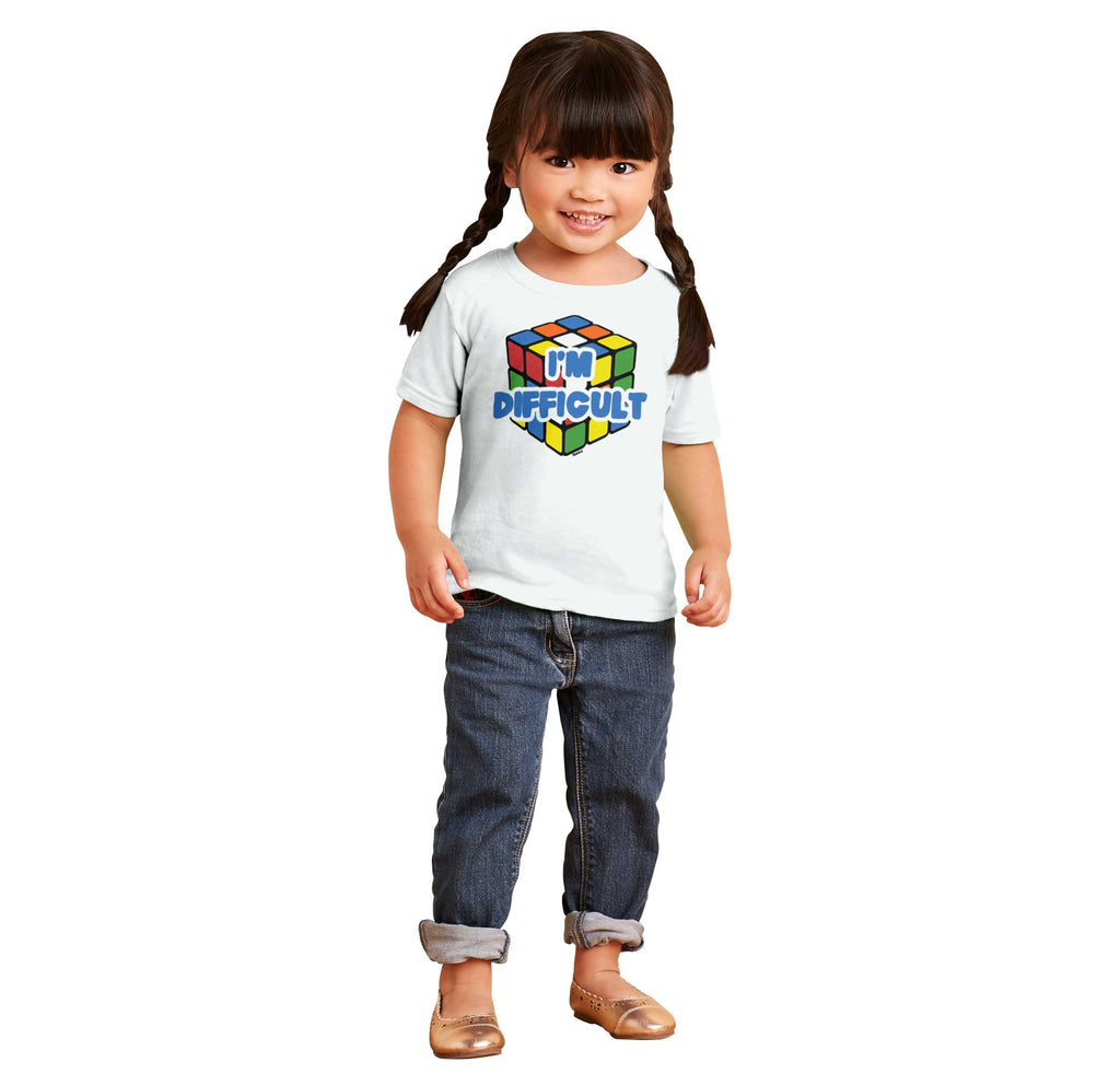 Difficult Rubik's Infant Toddler T Shirt-Direct To Garment Print-Brisco Baby