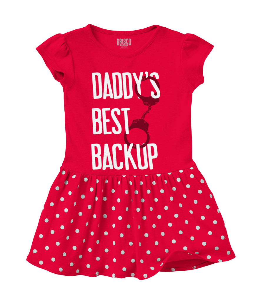 Daddy's Best Backup Baby Polka Dot Skirt Dress-Direct To Garment Print-Brisco Baby