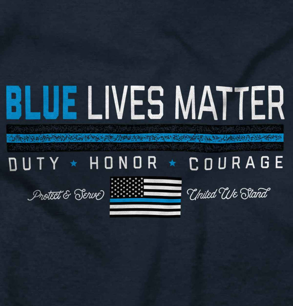 Thin Blue Flag Infant Toddler T Shirt-Direct To Garment Print-Brisco Baby