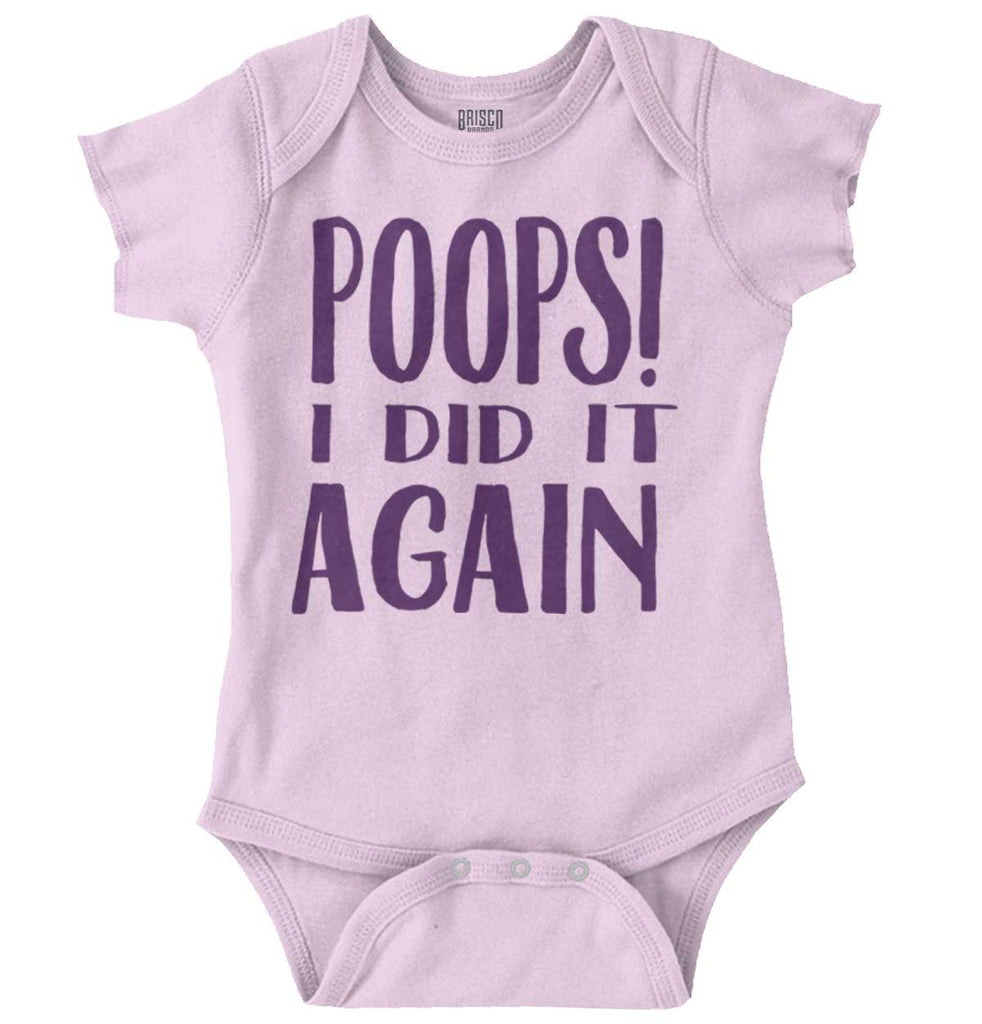 Poops I Did It Again Romper Bodysuit-Direct To Garment Print-Brisco Baby
