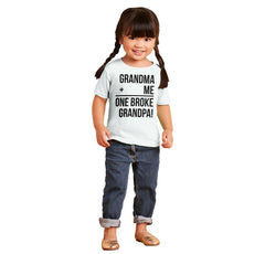 One Broke Grandpa Infant Toddler T Shirt-Direct To Garment Print-Brisco Baby
