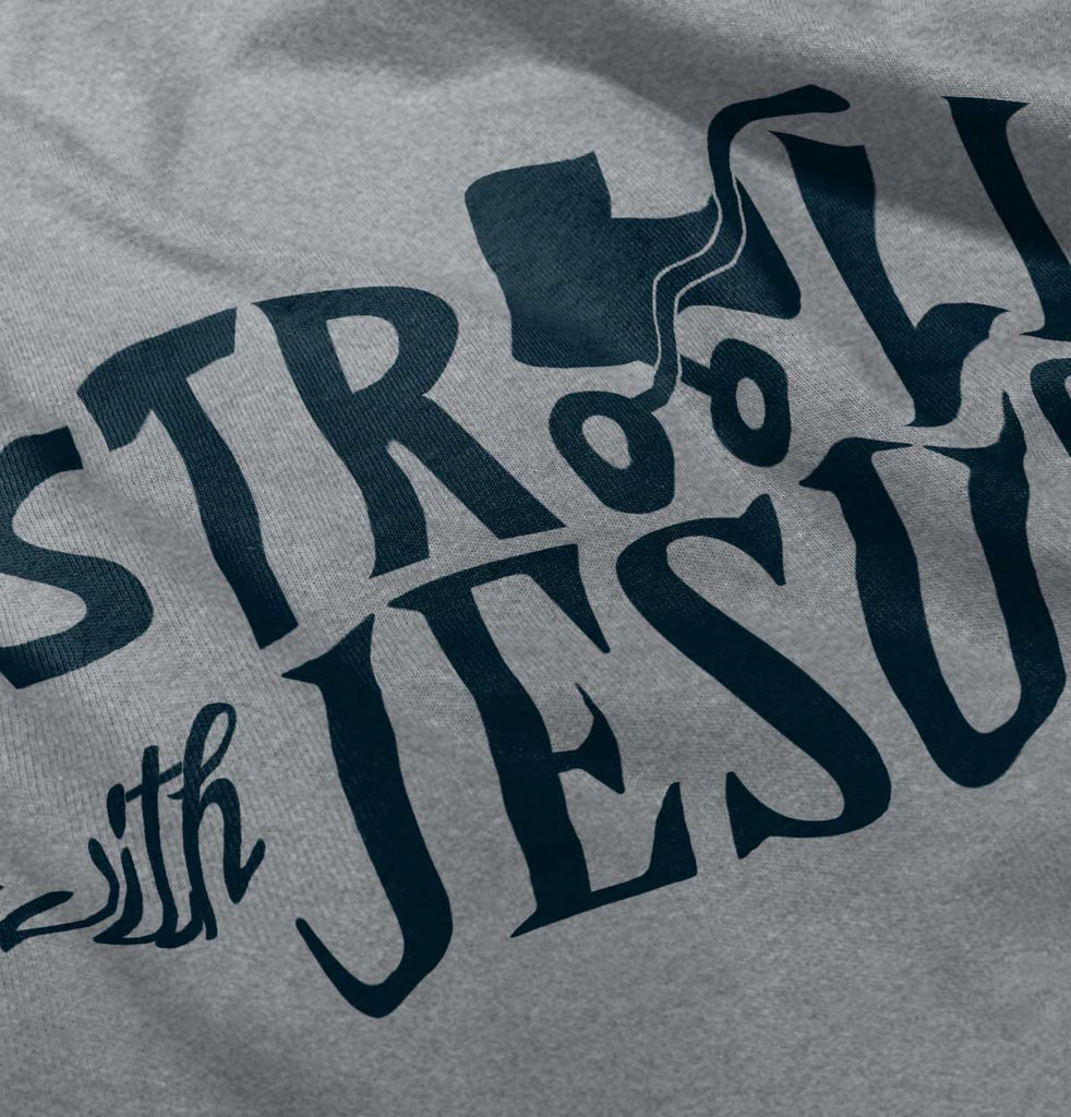 Stroll With Jesus Raglan Romper Bodysuit-Direct To Garment Print-Brisco Baby