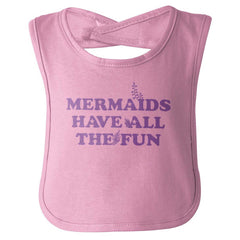 Mermaids Have Fun Infant Baby Bib-Direct To Garment Print-Brisco Baby