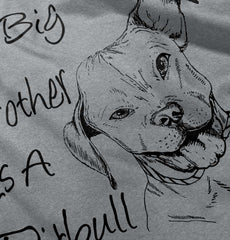 Brother is a Pitbull Infant Toddler T Shirt-Direct To Garment Print-Brisco Baby