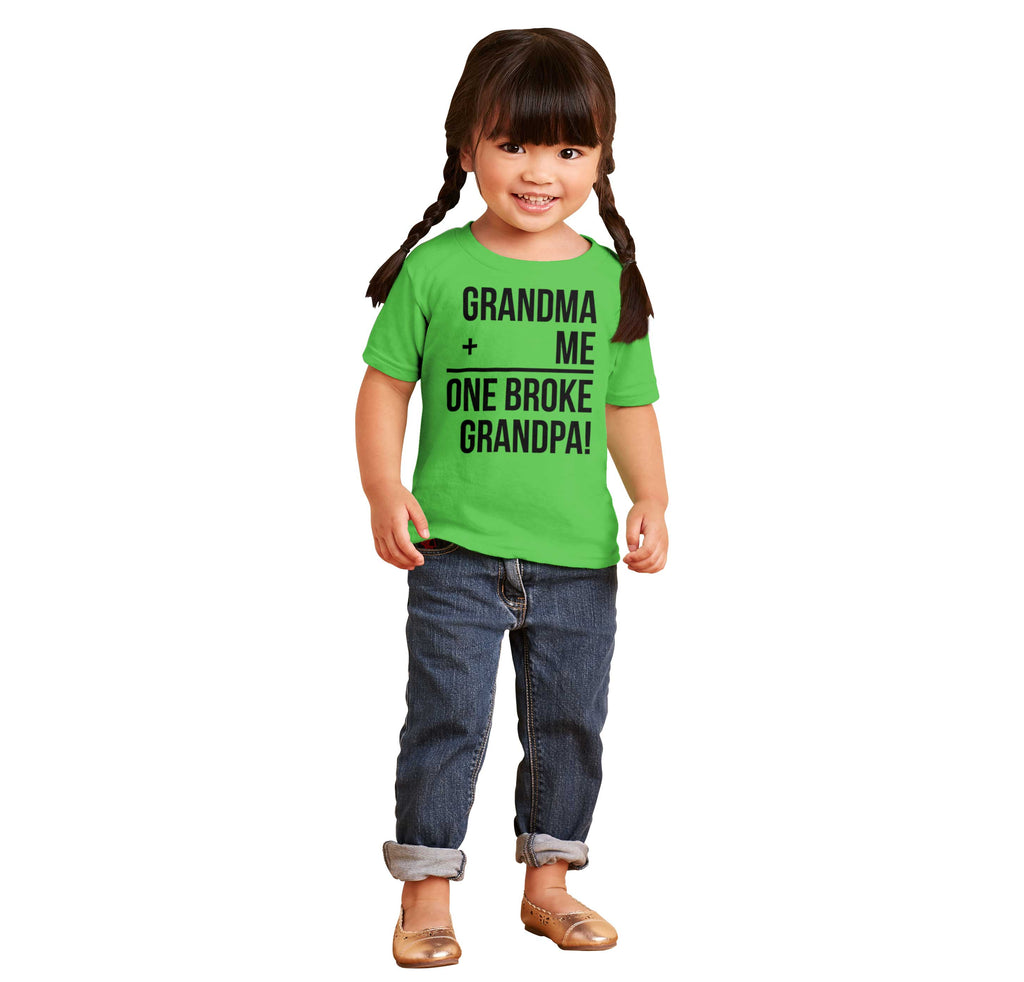 One Broke Grandpa Infant Toddler T Shirt-Direct To Garment Print-Brisco Baby