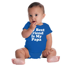 Best Friend Is Papa Romper Bodysuit-Direct To Garment Print-Brisco Baby