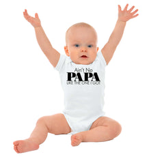 Ain't No Papa Like Mine Romper Bodysuit-Direct To Garment Print-Brisco Baby