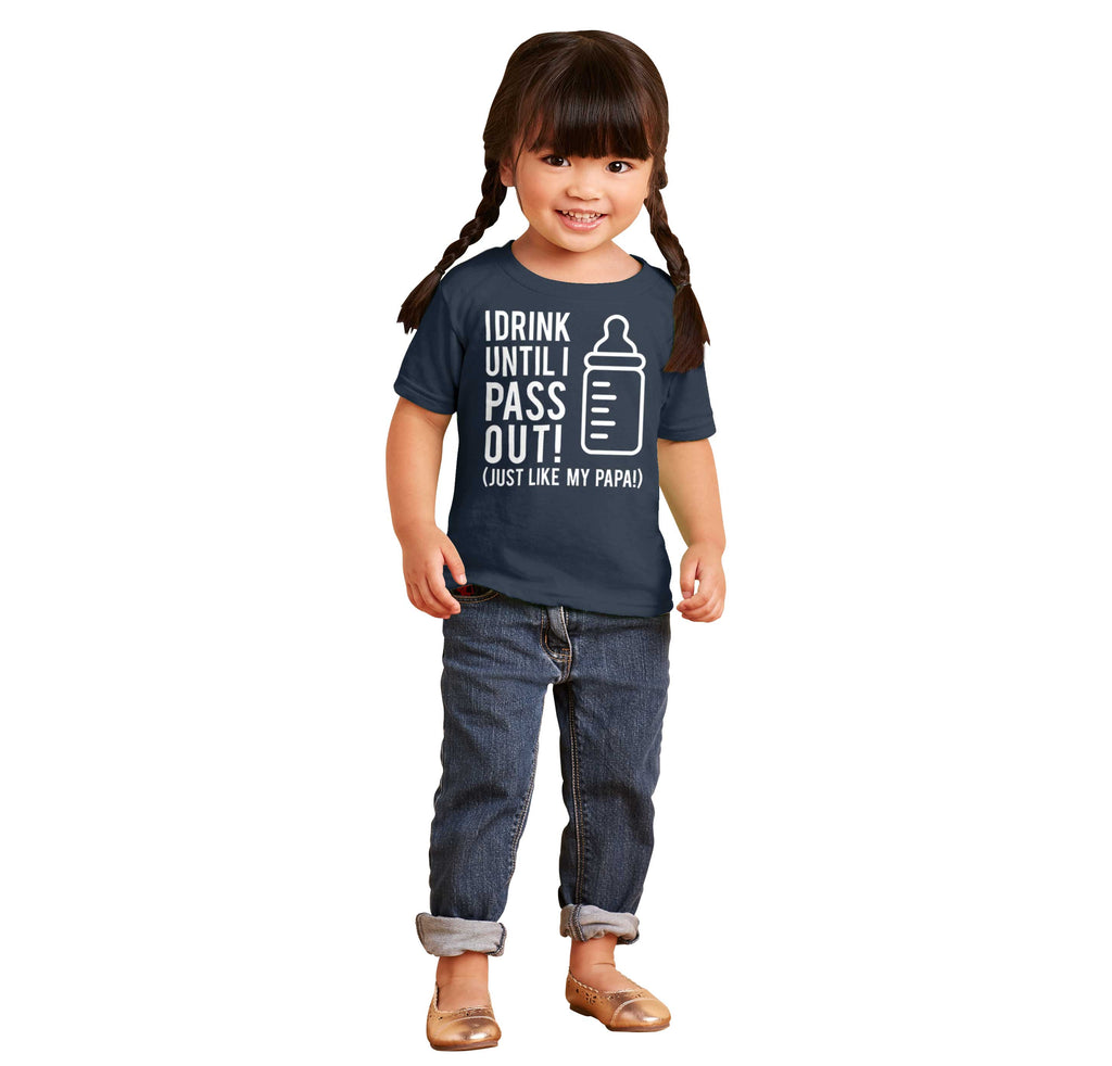 Drink Until I Pass Out Infant Toddler T Shirt-Direct To Garment Print-Brisco Baby