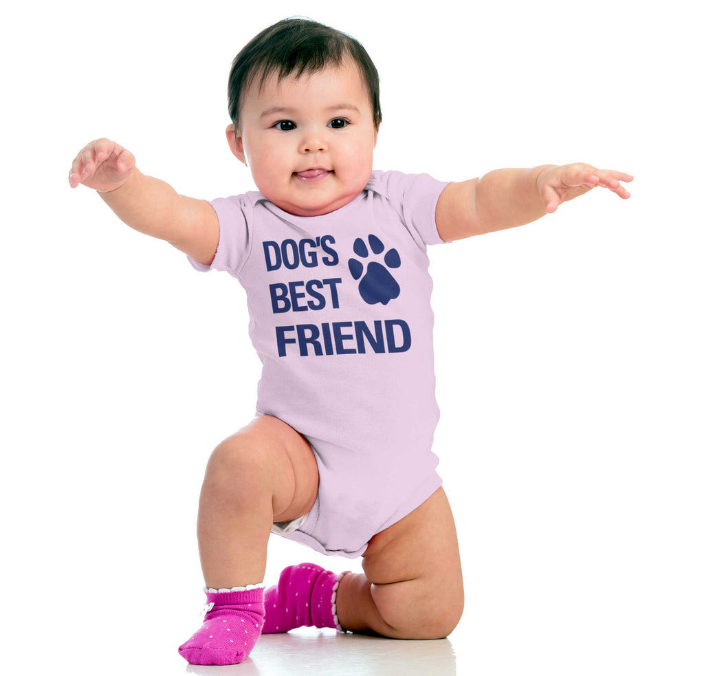Dog's Best Friend Romper Bodysuit-Direct To Garment Print-Brisco Baby