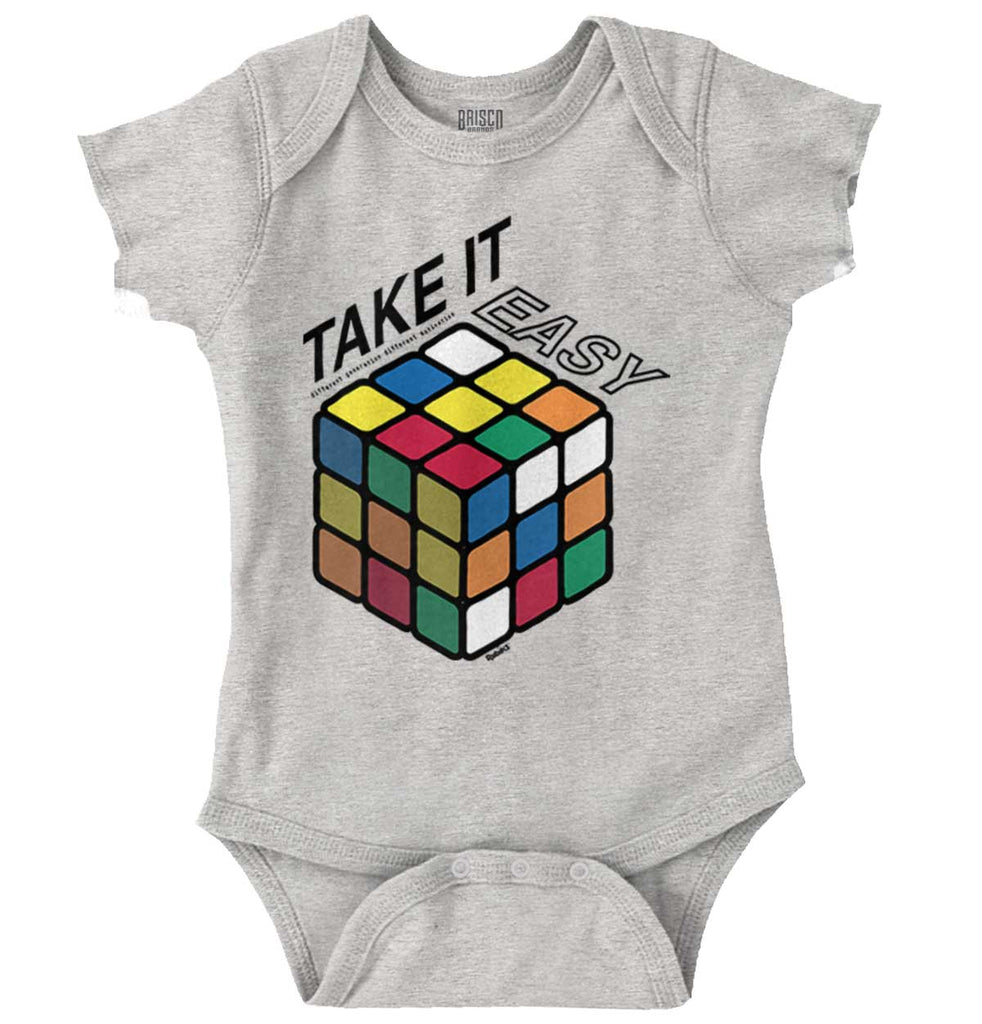 Easy Rubik's Cube Romper Bodysuit-Direct To Garment Print-Brisco Baby