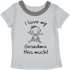 Love My Grandma Toddler Ruffled Trim T-Shirt-Direct To Garment Print-Brisco Baby