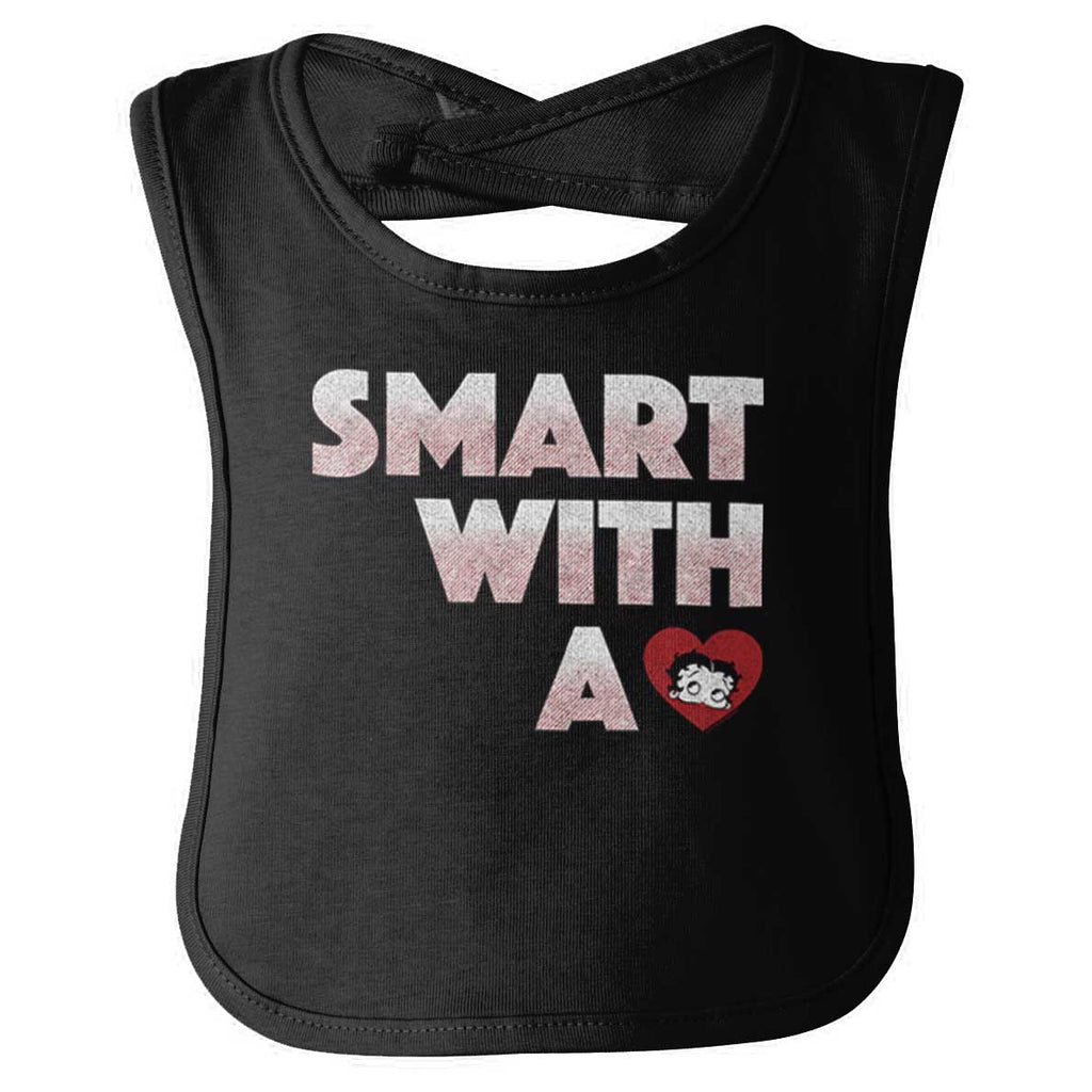 Smart With A Heart Infant Baby Bib-Direct To Garment Print-Brisco Baby