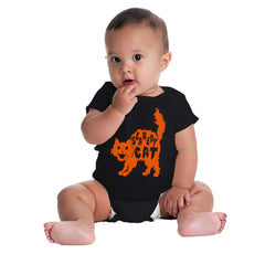 Scaredy Cat Romper Bodysuit-Direct To Garment Print-Brisco Baby
