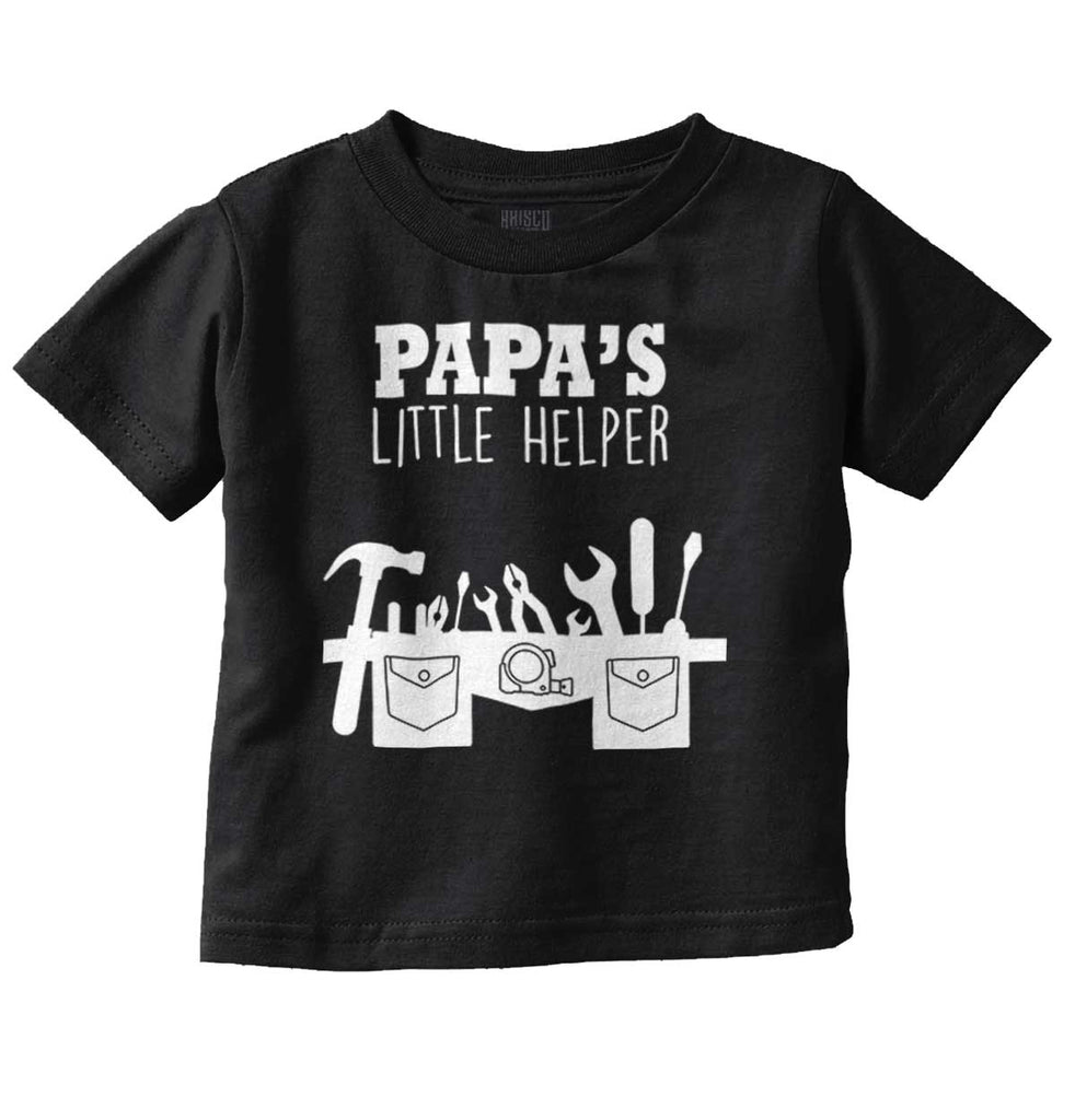 Papa's Little Helper Infant Toddler T Shirt-Direct To Garment Print-Brisco Baby