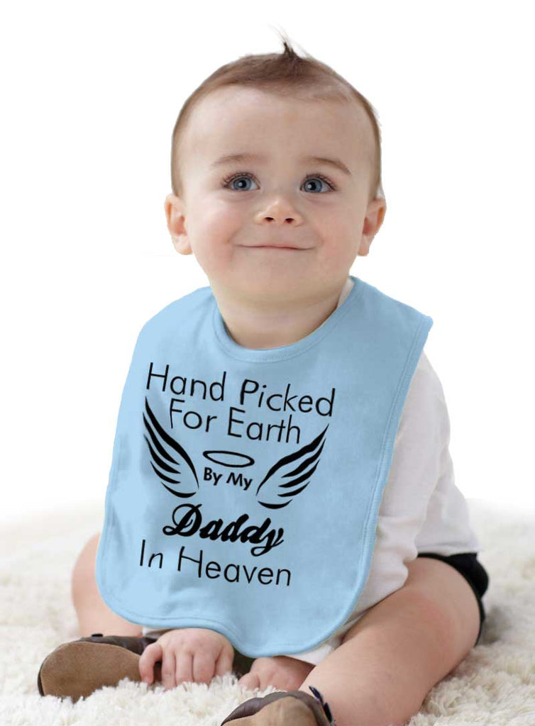 Hand Picked By Daddy Infant Baby Bib-Direct To Garment Print-Brisco Baby