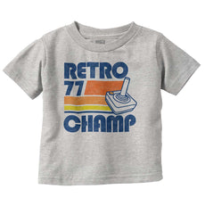 Retro 77 Champ Gamer Dragons Infant Toddler T Shirt-Direct To Garment Print-Brisco Baby