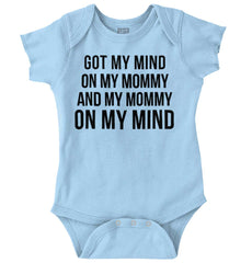 Mind On Mommy Romper Bodysuit-Direct To Garment Print-Brisco Baby