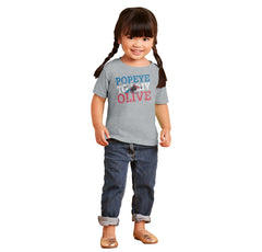 Popeye & Olive Infant Toddler T Shirt-Direct To Garment Print-Brisco Baby