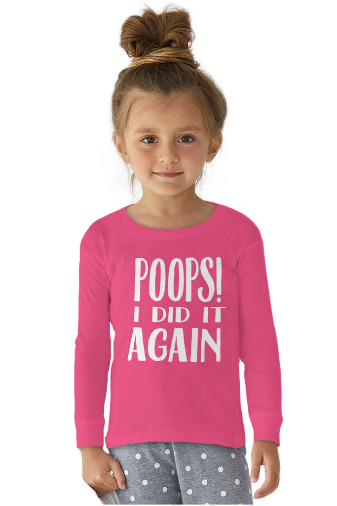 Poops I Did It Again Solid Baby Pajama Top-Direct To Garment Print-Brisco Baby