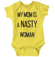 Nasty Woman Romper Bodysuit-Direct To Garment Print-Brisco Baby
