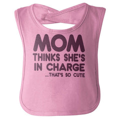 In Charge Infant Baby Bib-Direct To Garment Print-Brisco Baby