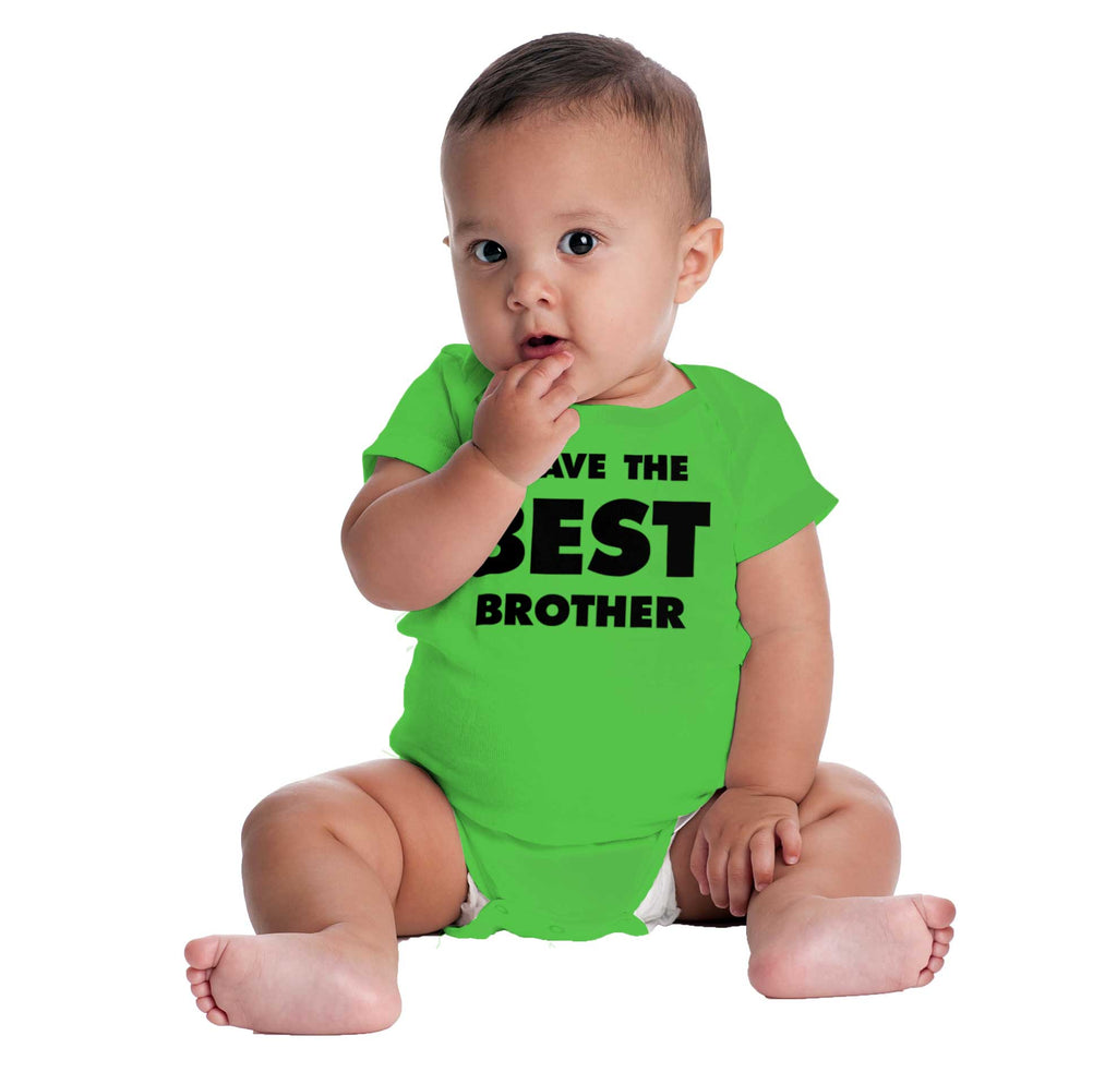 I Have The Best Brother Romper Bodysuit-Direct To Garment Print-Brisco Baby