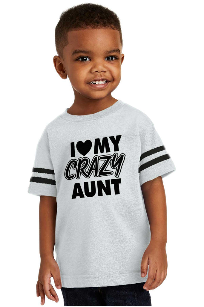 Crazy Aunt Toddler Football Jersey Tee-Direct To Garment Print-Brisco Baby