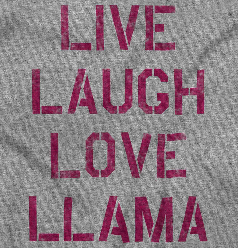 Live Laugh Llama Infant Toddler T Shirt-Direct To Garment Print-Brisco Baby