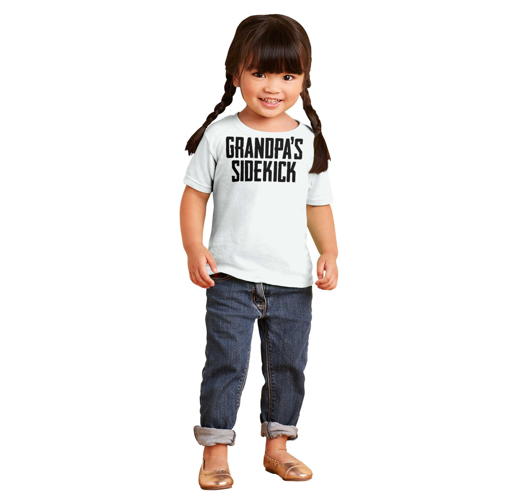 Grandpa's Sidekick Infant Toddler T Shirt-Direct To Garment Print-Brisco Baby