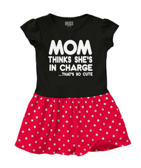 In Charge Baby Polka Dot Skirt Dress-Direct To Garment Print-Brisco Baby